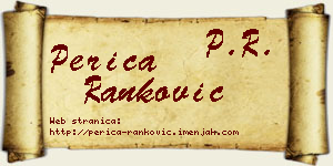 Perica Ranković vizit kartica
